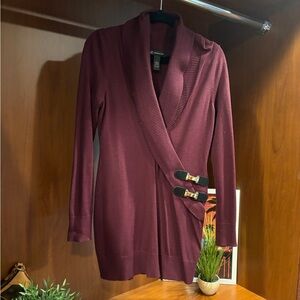 Burgundy sweater dress